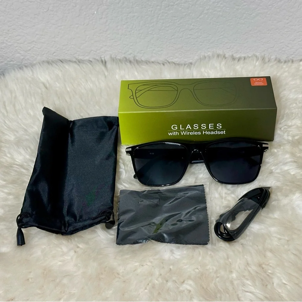Smart Sunglasses Wireless 5.3 Multifunctional Sunglasses Glasses, BLACK